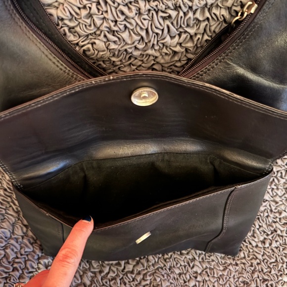 Vintage Tano Black Buttery Smooth Leather Boho Bag - Multiple Pockets! - Picture 8 of 12